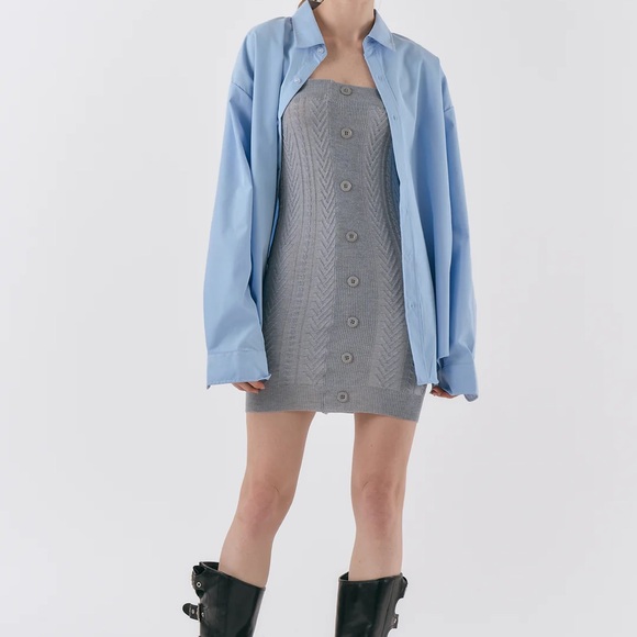 STORETS ADDISON OVERSIZED SHIRT - GRAY - Picture 4 of 7